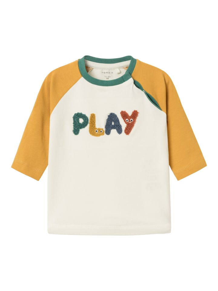 name it Jungen langarm Shirt mit 3D Druck in Weiß günstig kaufen