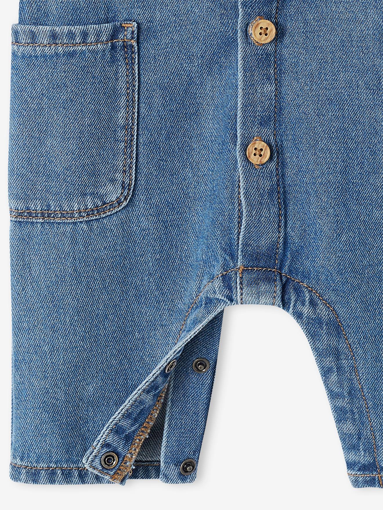 Combinaison bébé en denim stone