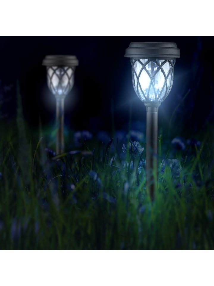 relaxdays 10 x Solarlampe in Schwarz/ Transparent günstig kaufen onesize