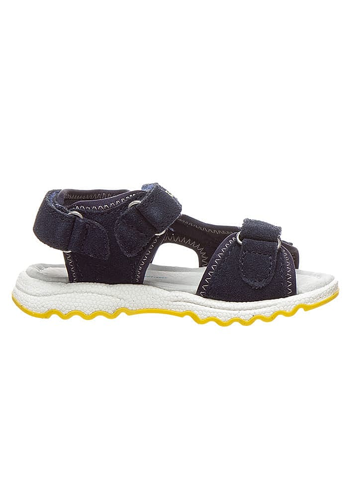 Richter Shoes Richter Ledersandalen, blau gelb, 34, neu mit Etikett günstig kaufen 34
