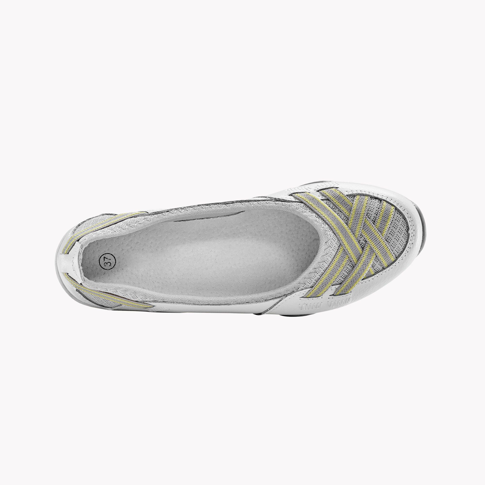 Ballerines souples cuir et textile aéré bandes élastiquées