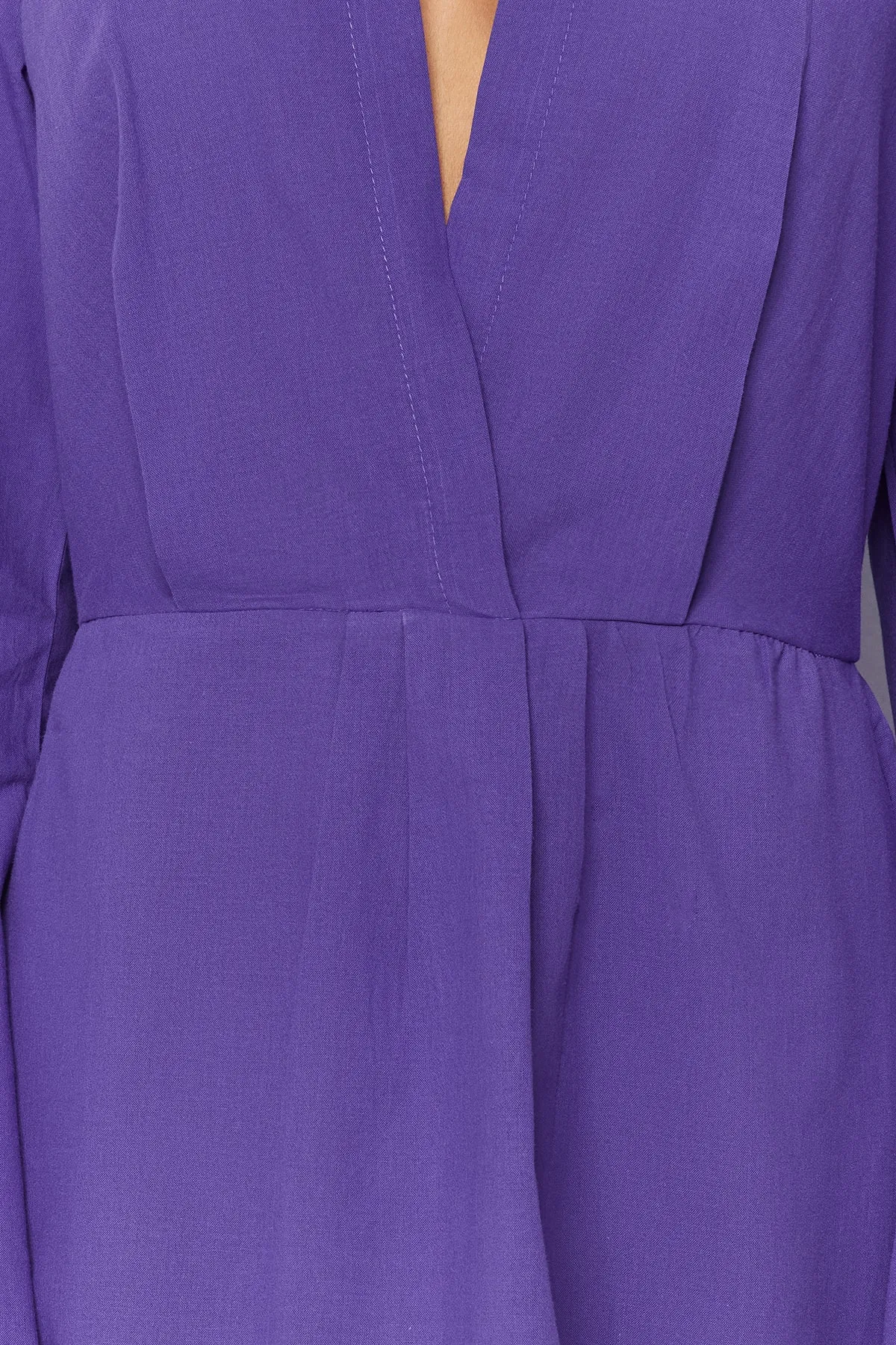 Trendyol Collection  Lila Mini-Strandkleid aus 100 % gewebter Baumwolle TBESS23EL00289