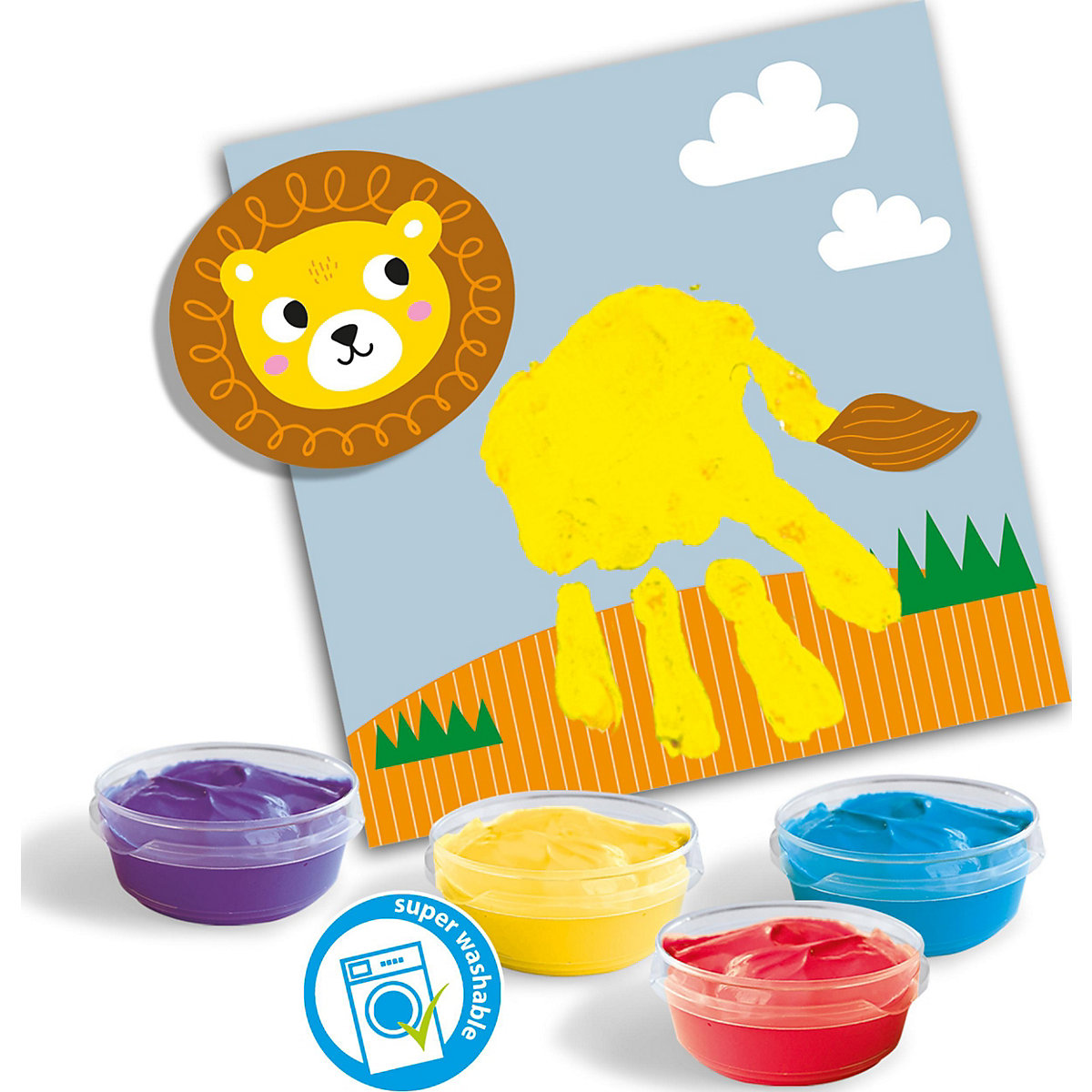 My first - Fingerfarbe Handabdruck Tiere