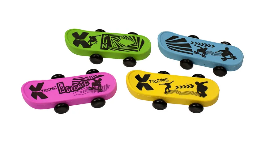 TRENDHAUS Radierer-Set Skateboard sortiert