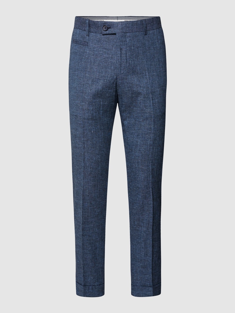 Stoffhose mit Bügelfalten Modell 'Luc' in royalblau