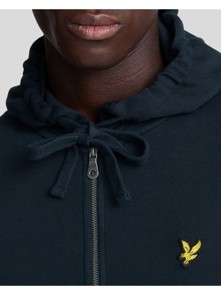 Lyle & Scott Kapuzensweatjacke in Dunkelblau günstig kaufen