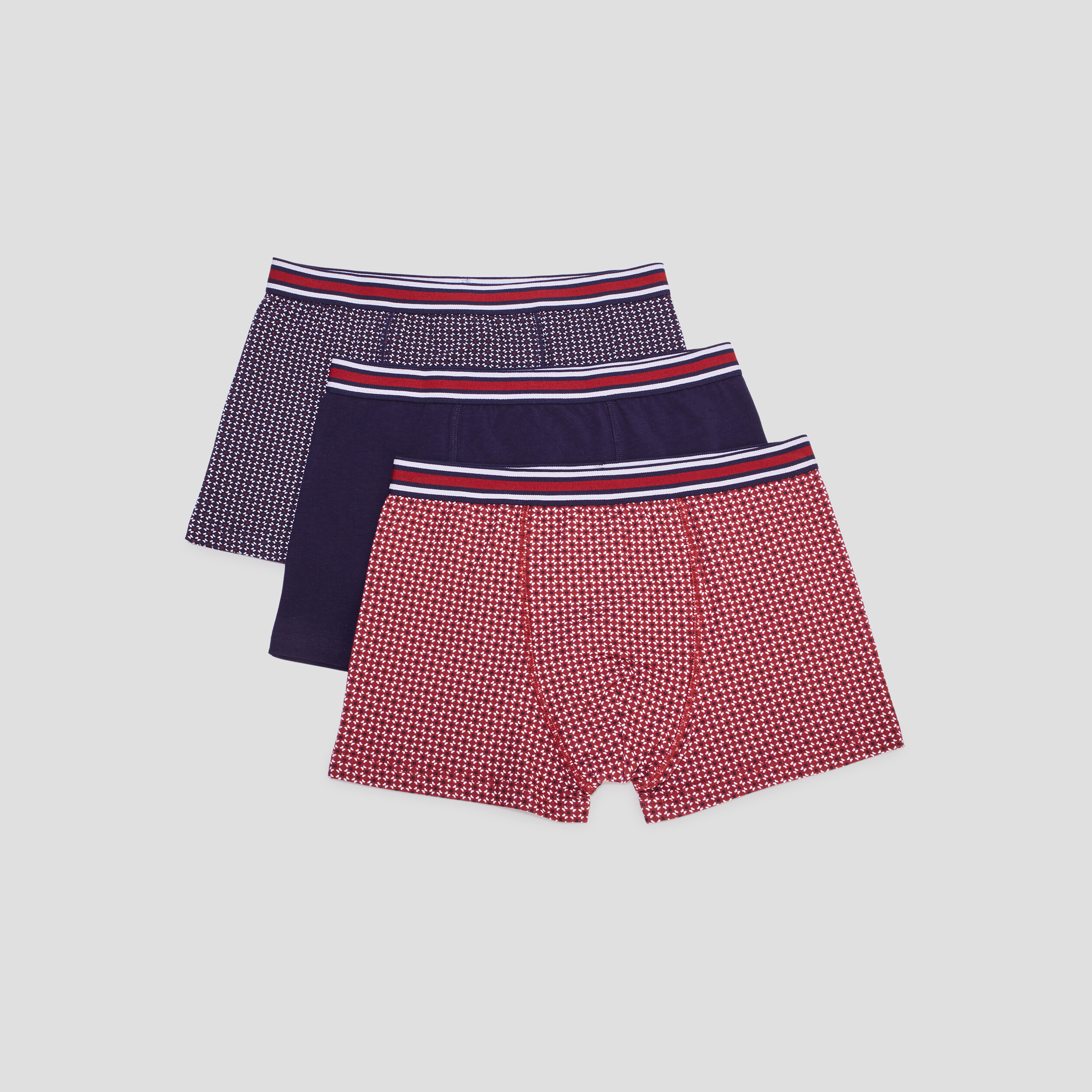 Lot 3 boxers coton bordeaux homme | La Halle