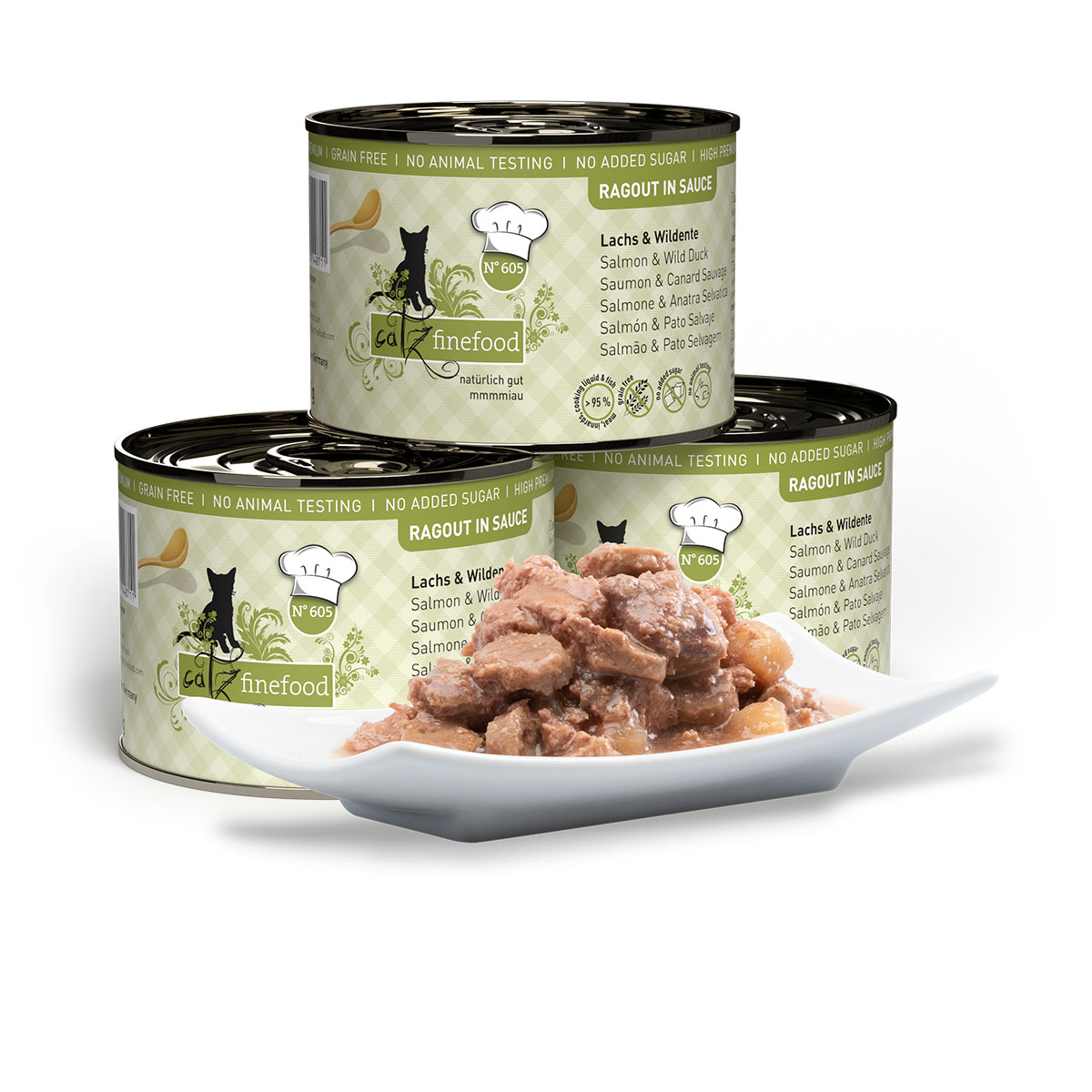 catz finefood Ragout No.605 Lachs & Wildente kaufen bei ZooRoyal