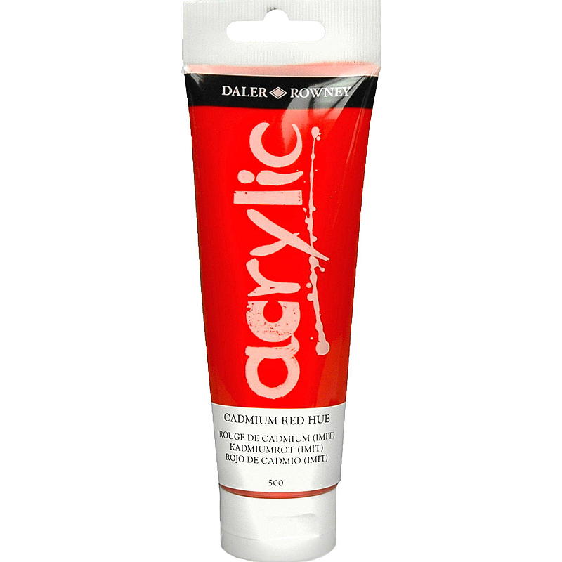 Dealer & Rowney Akrylmaling 120 ml, cad rød