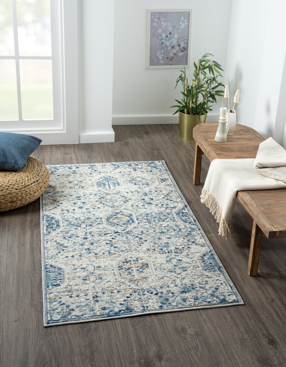 MyFlair Teppich Eloise, 80cm x 150cm, Farbe Beige, rechteckig, Florhöhe 8mm