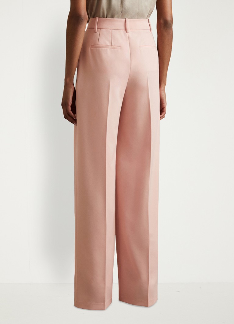Pantaloni Reiss Billie cu talie înaltă, cu talie largă și buzunare laterale.
