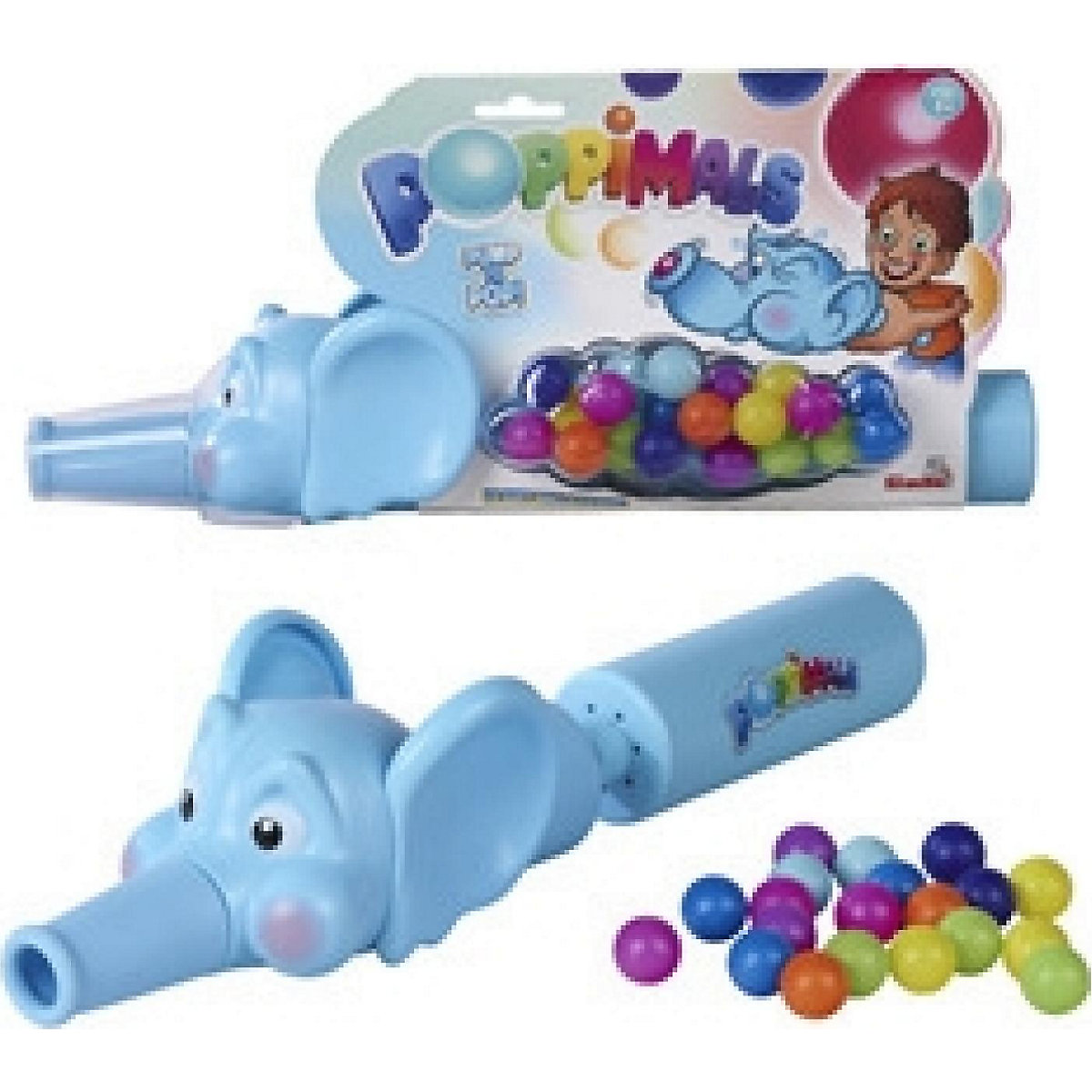 Poppimals Elefant inkl. 20 Bällen - lustige Ballkanone