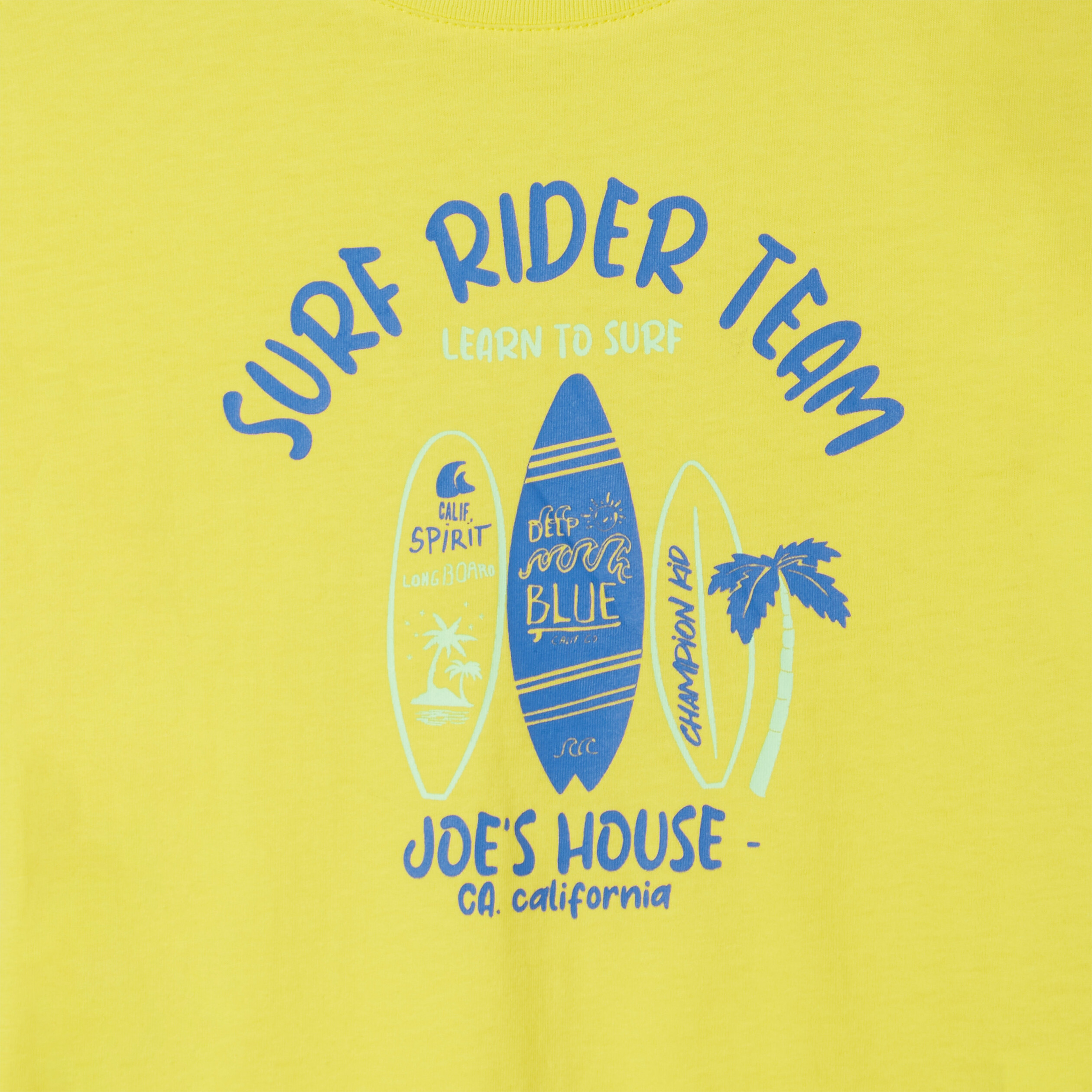 T-shirt à manches courtes jaune citron garçon | La Halle
