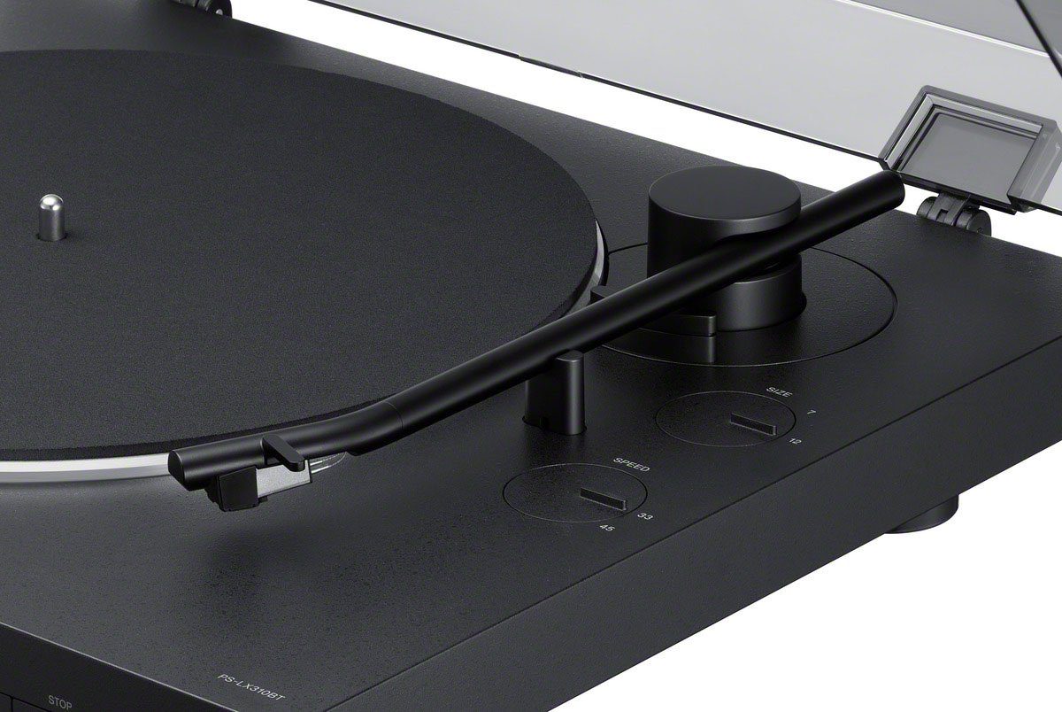 Sony PS-LX310BT Plattenspieler (Riemenantrieb, Bluetooth, Phono Vorverstärker, Auto-Play Funktion, Aluminium Plattenteller)