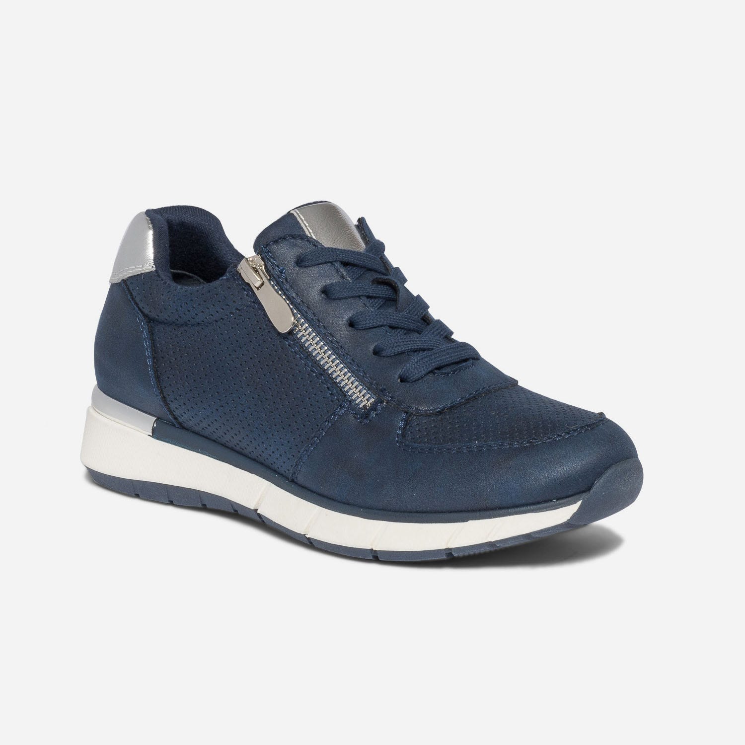 Tennis bleu marine perforée