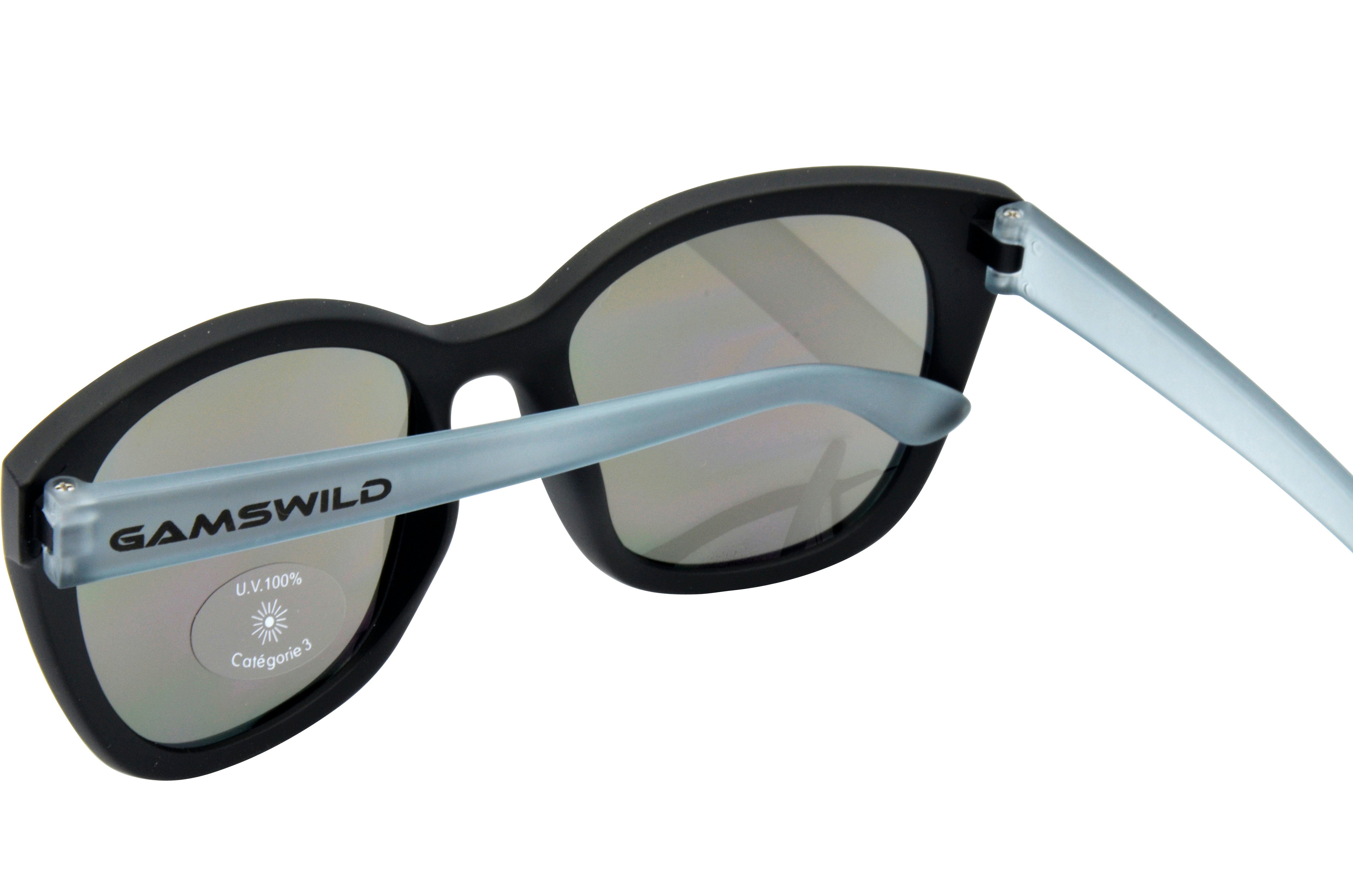Gamswild Sonnenbrille WJ7517 GAMSKIDS Jugendbrille 8-18 Jahre Kinderbrille Mädchen Damen kids Unisex, blau, pink, grau halbtransparenter Rahmen