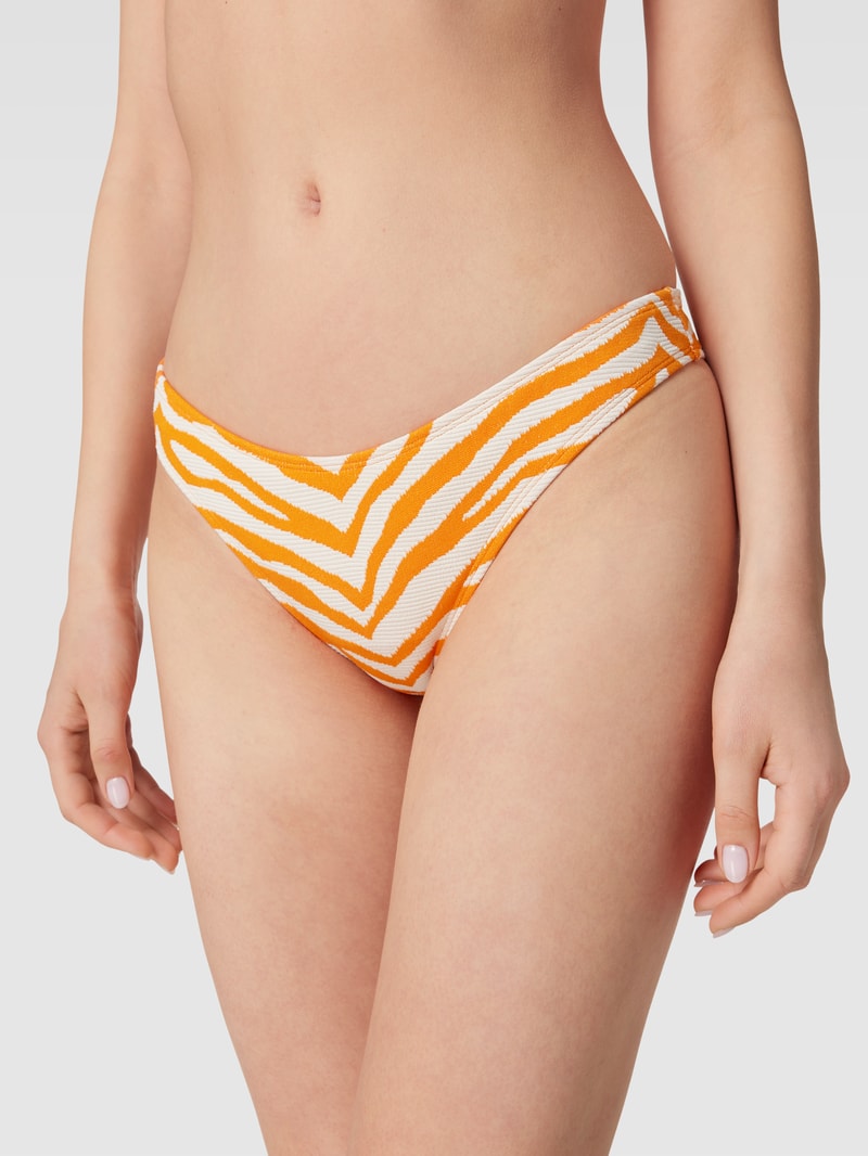 Bikini-Hose mit Allover-Muster Modell 'Zecora Biddi' in orange