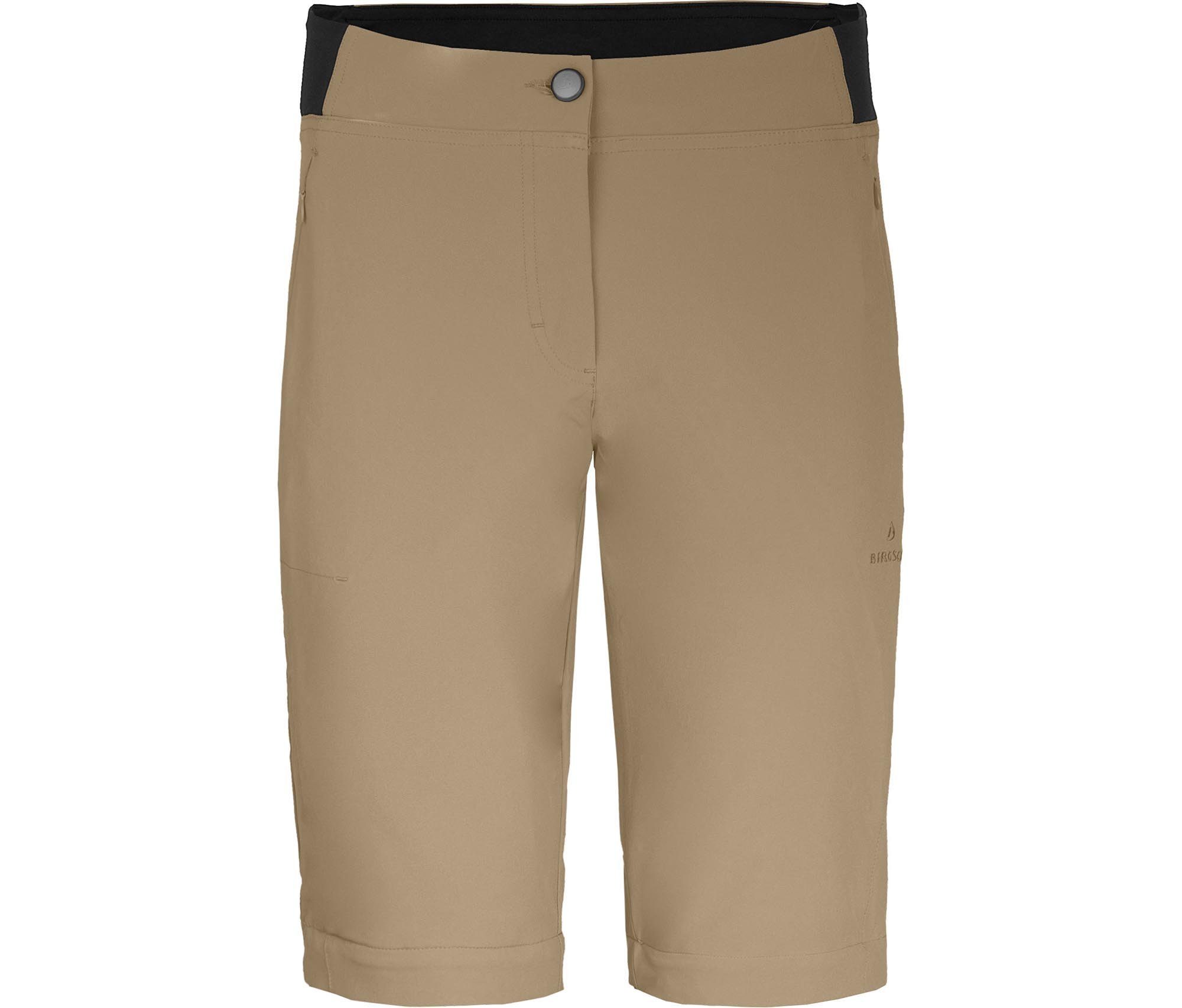 Bergson Zip-off-Hose AALBORG Vario Zipp-Off (slim) Damen Wanderhose, recycelt, elastisch, sportlich, Normalgrößen, beige