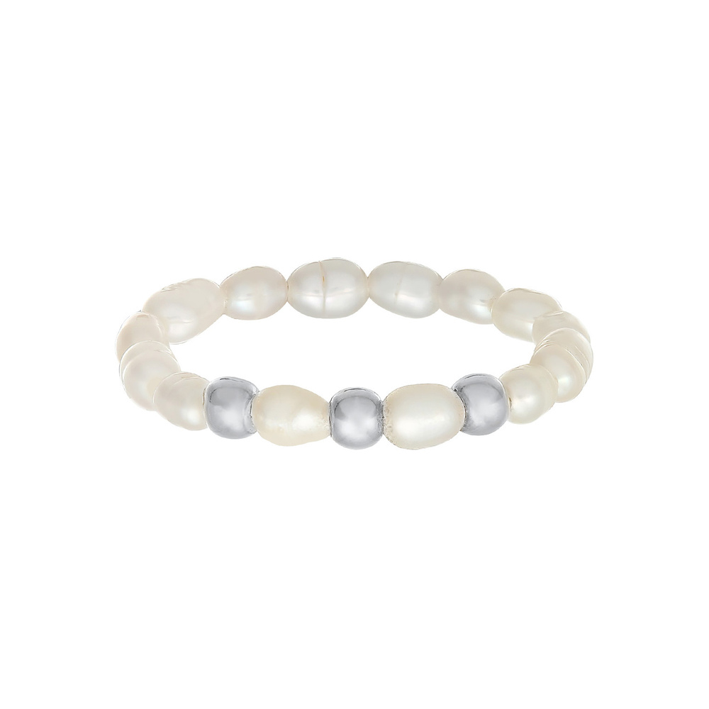 Elli Elli Bague Femmes Beads Tendance avec perles d'eau douce en argent sterling 925 p Bague