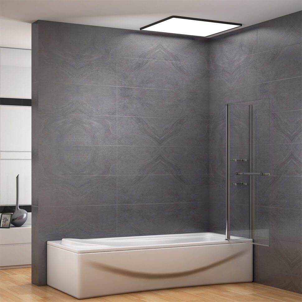 duschspa Badewannenaufsatz Badewannenaufsatz Glaswand auf Badewanne Duschkabine Duschwand, Einscheibensicherheitsglas, Sicherheitsglas, (Set), Glas