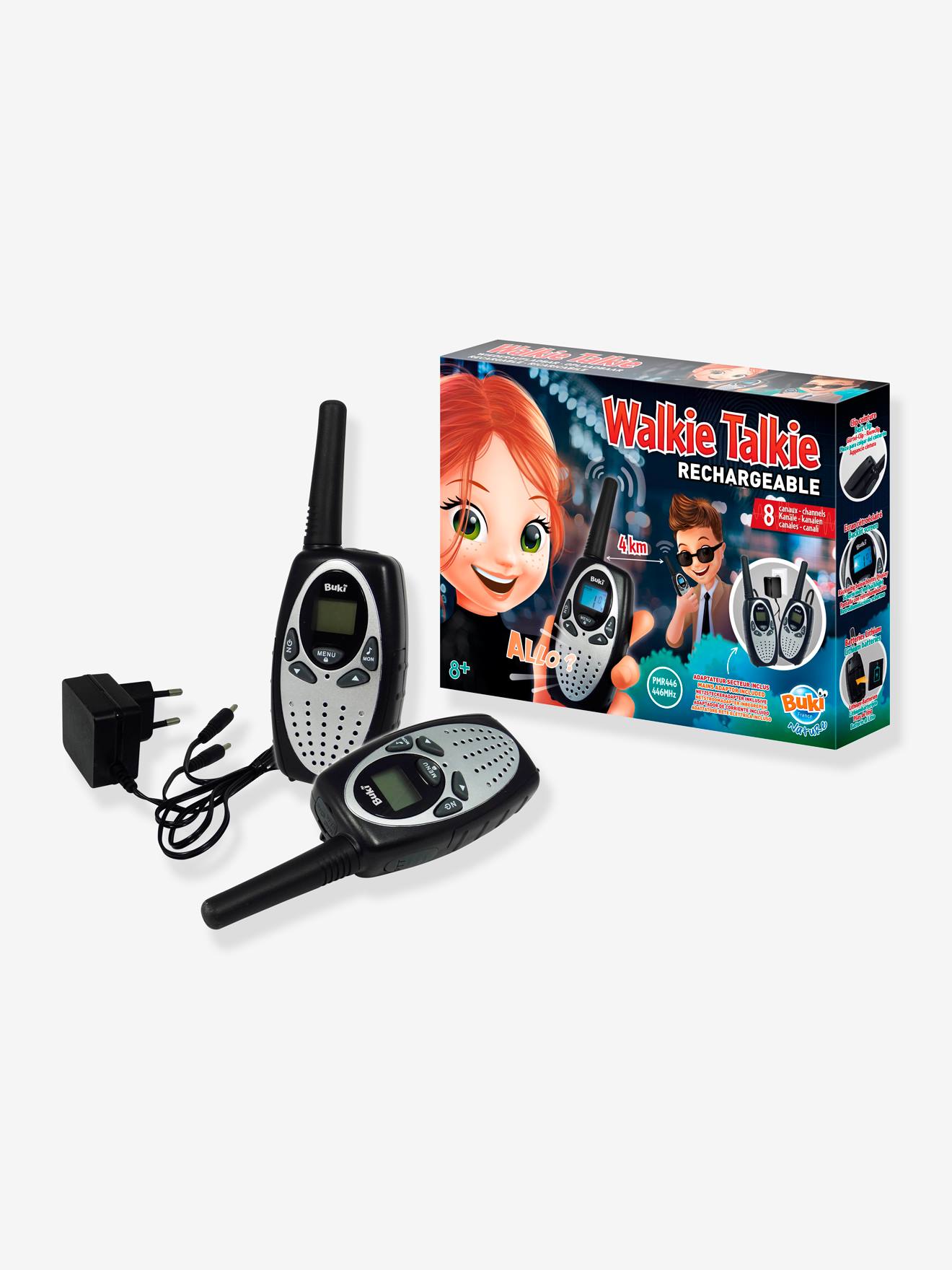 Talkie Walkie rechargeables BUKI noir