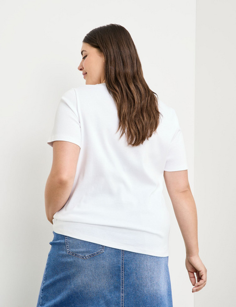Baumwoll T-Shirt mit Glitzersteinen