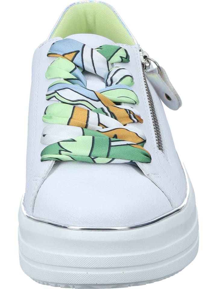 remonte Schnürschuhe, Sneakers Low in weiss/silber-multi günstig kaufen