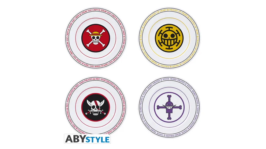 ONE PIECE 4er Teller Set Emblems