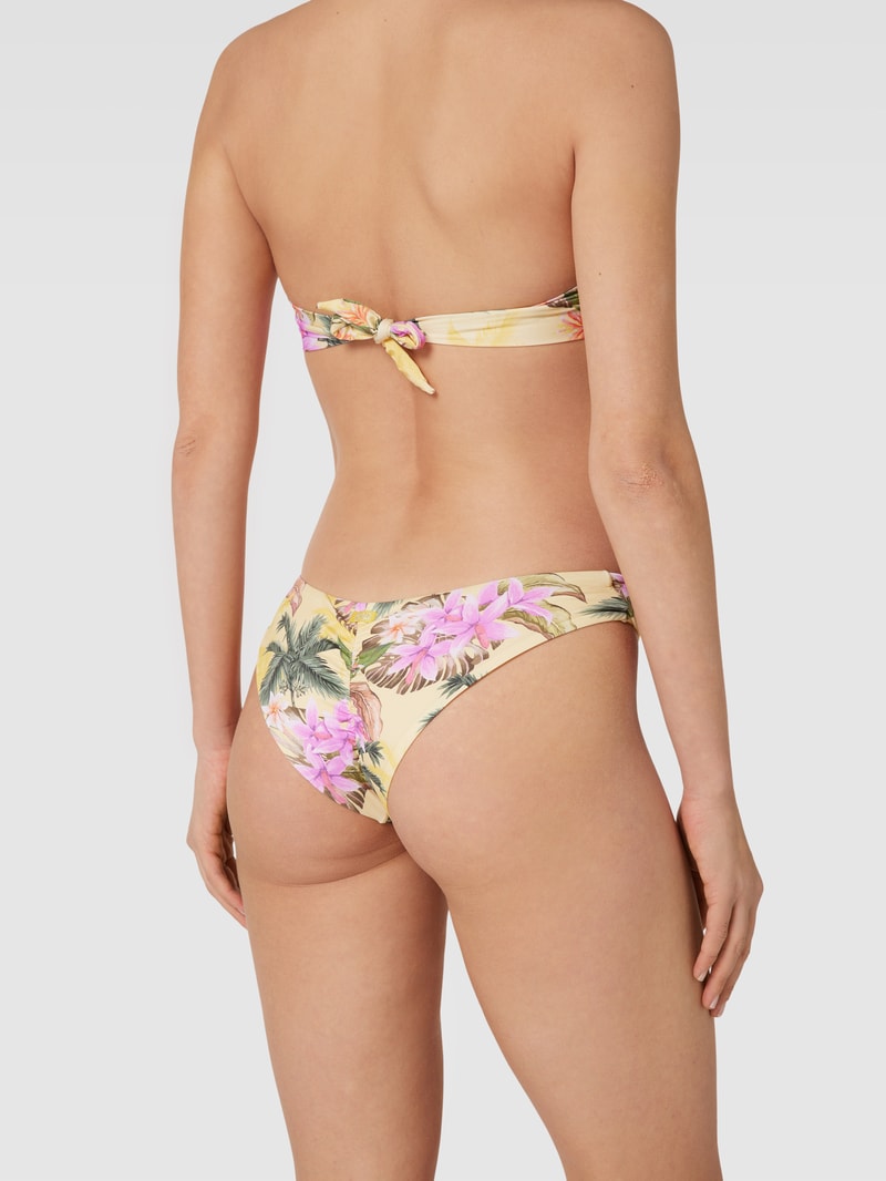 Bikini-Slip mit floralem Muster Modell 'TUPA' in hellgelb