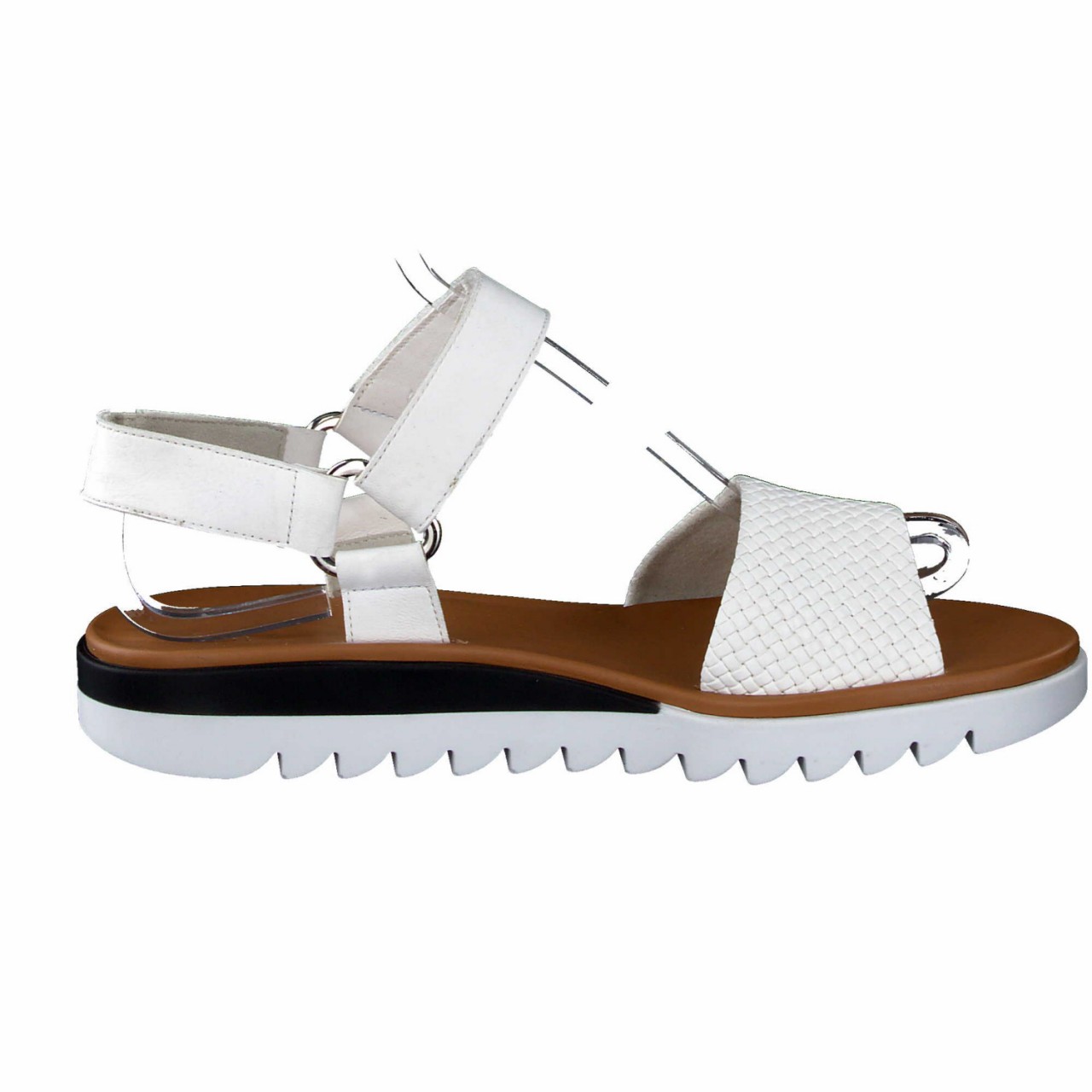 PAUL GREEN Klassische Sandalen weiss Braid/N.Nappa Offwhite