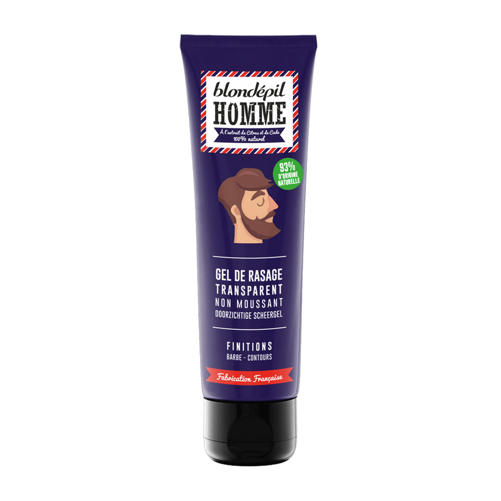 blondepil GEL DE RASAGE TRANSPARENT Barbe & contours Soin visage & barbe