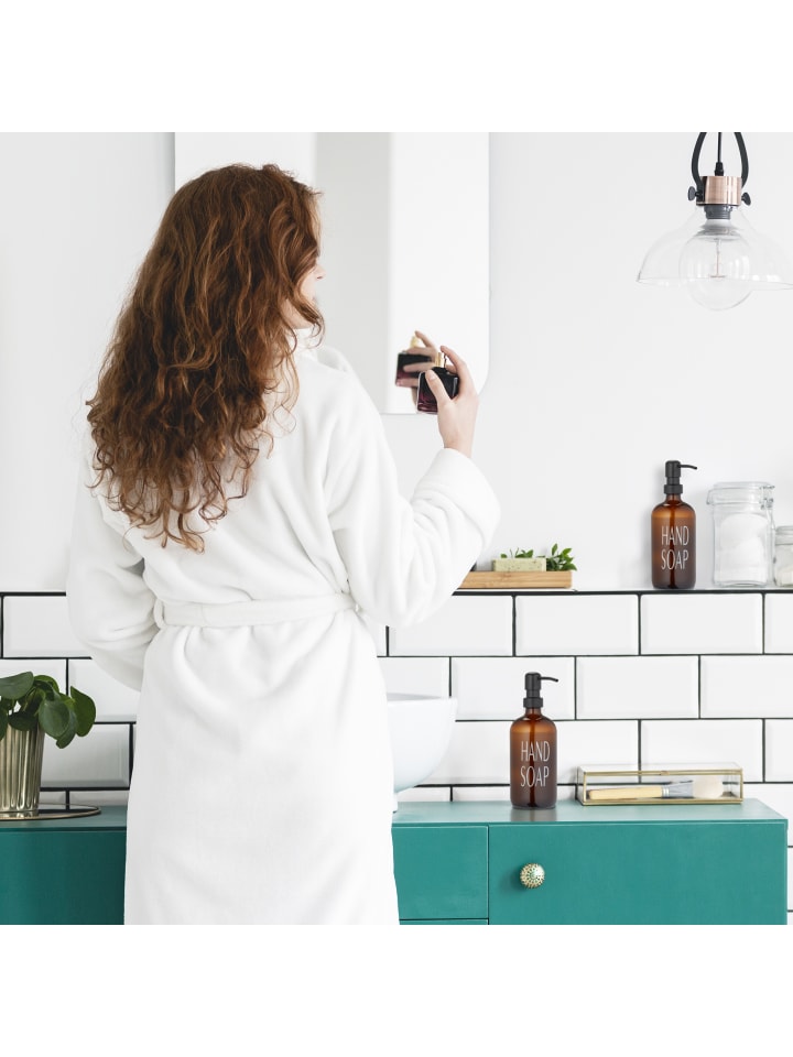 relaxdays 2 x Glas Seifenspender in Braun - 500 ml günstig kaufen onesize