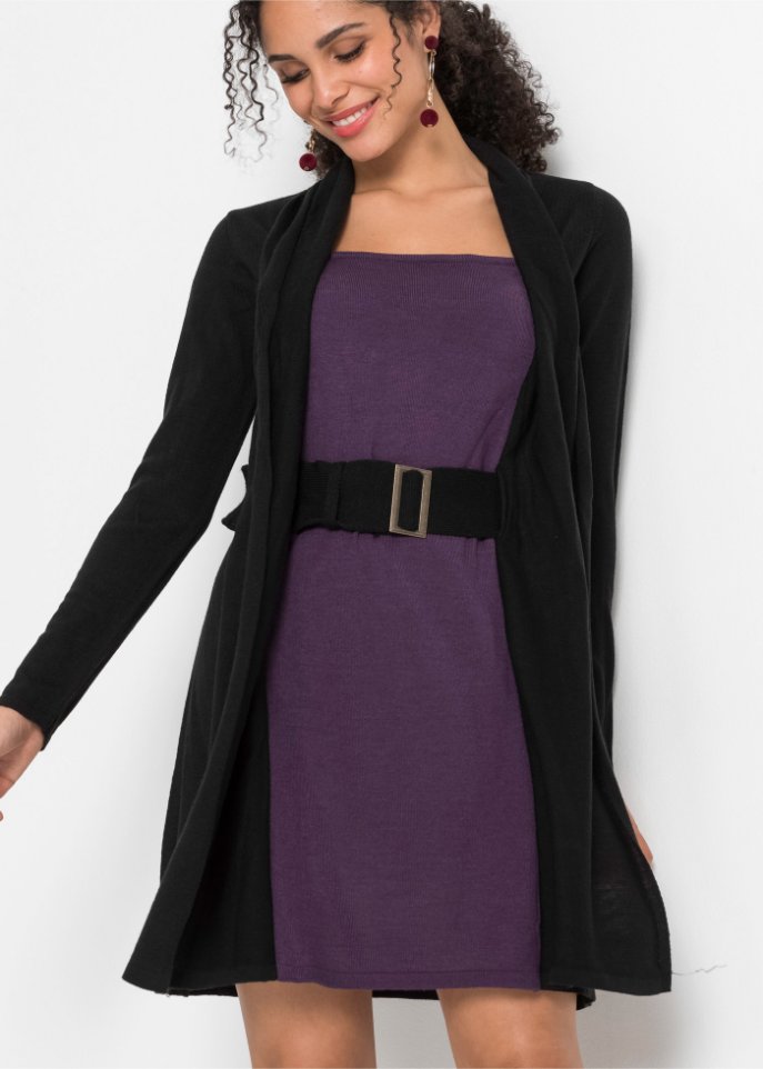 Strickkleid mit Gürtel