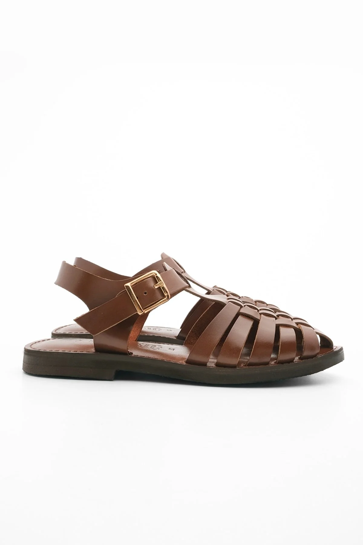 Marjin  Damen Sandalen Kesva Tan aus echtem Leder mit leichter Eva-Sohle