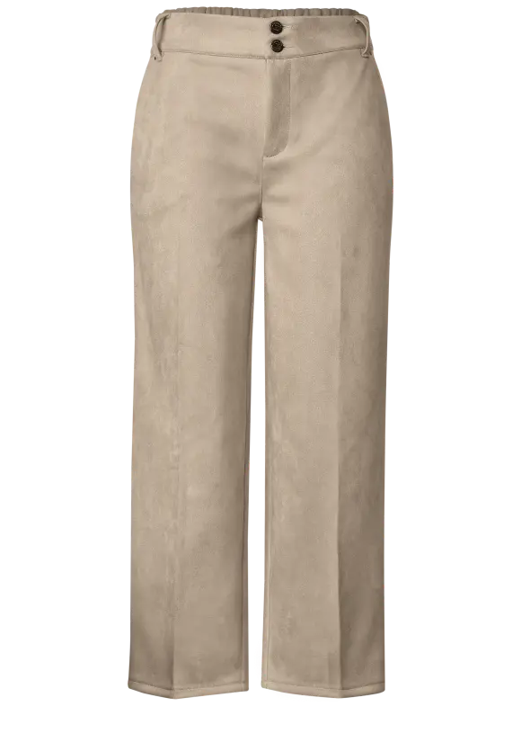 Street One Casual Fit Velours Hose