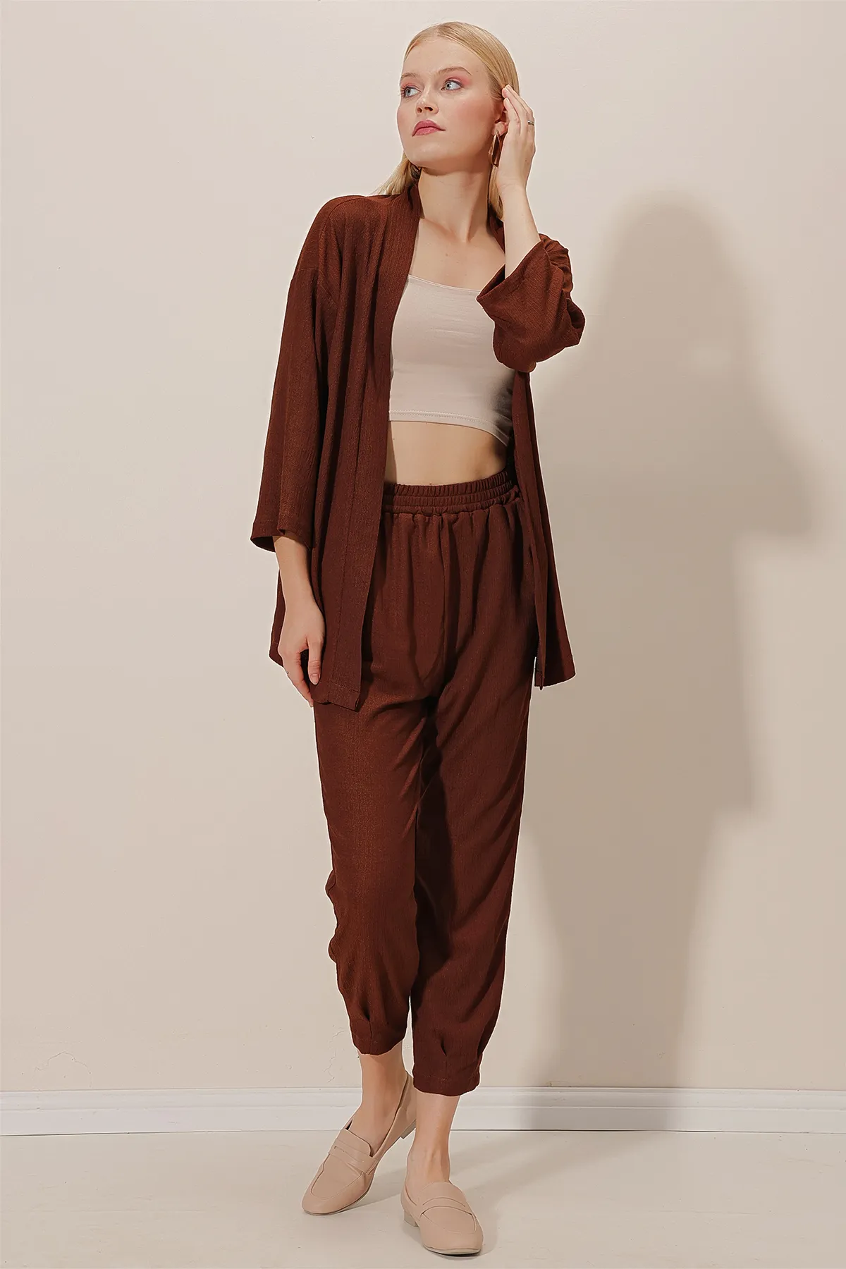HAKKE  Bürümcük Cardigan-Hosen-Set