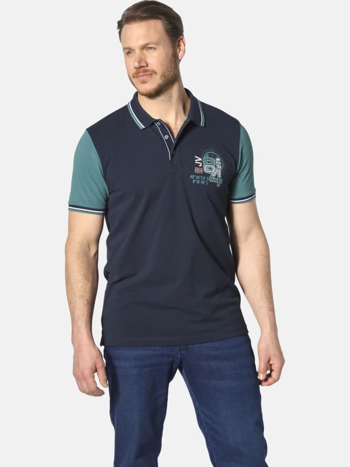 Jan Vanderstorm Poloshirt OLEJORN in dunkelblau günstig kaufen