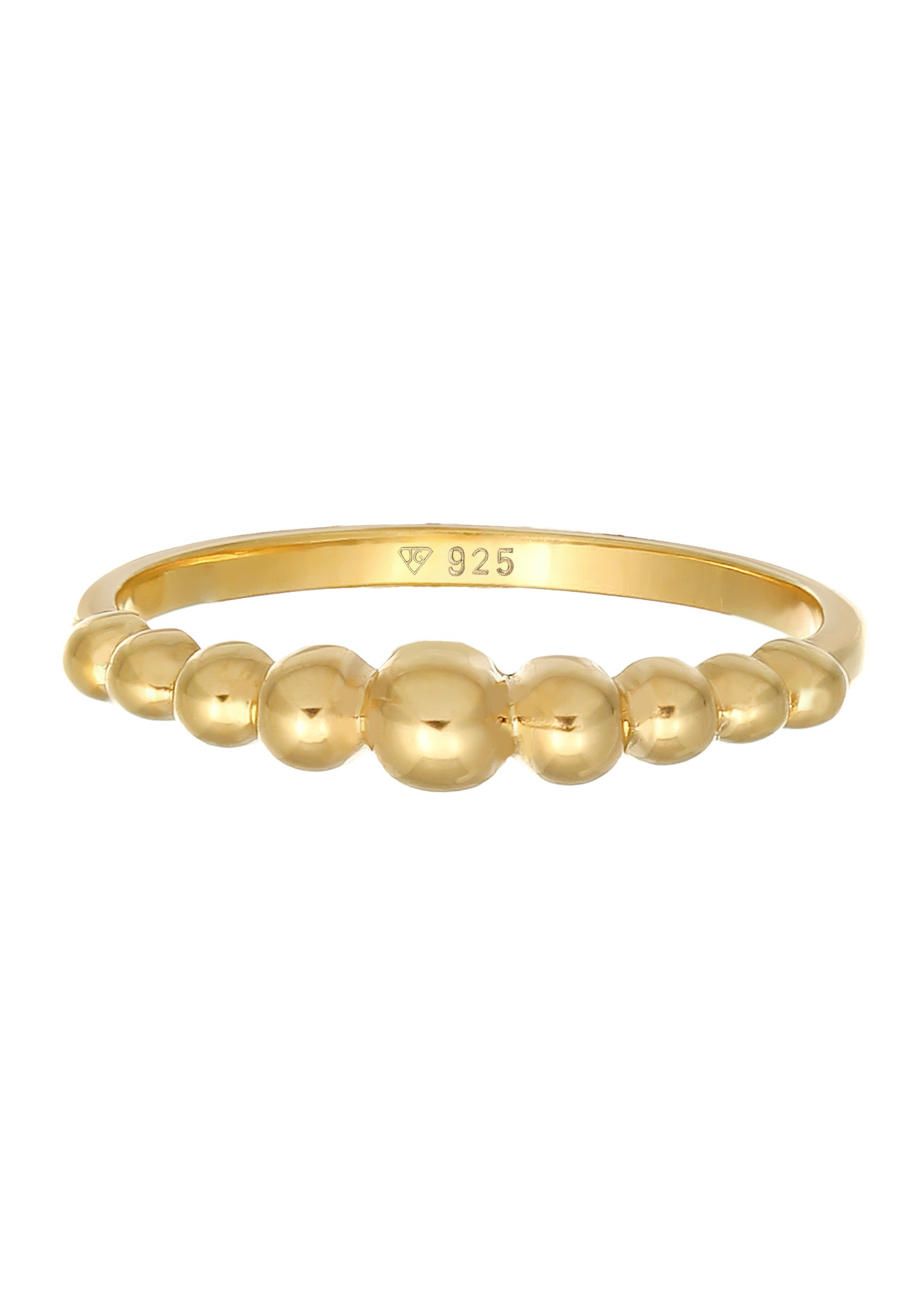 Anillo apilable Elli para mujer, bola de lunares, estilo de tendencia de bloguera, en plata de ley 925.
