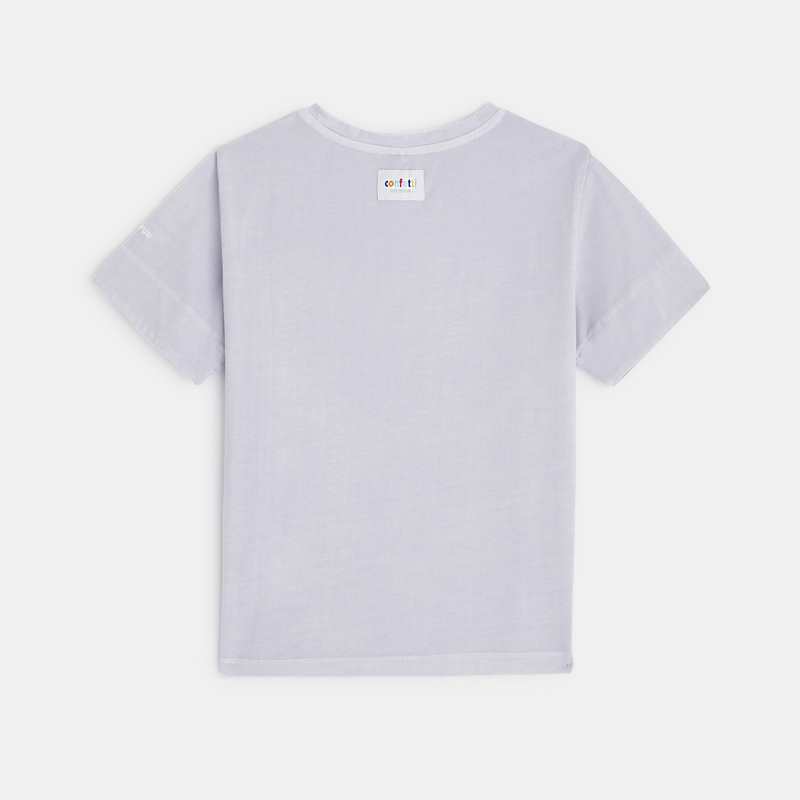 T-shirt Lilas Confetti pigments naturels violet mixte