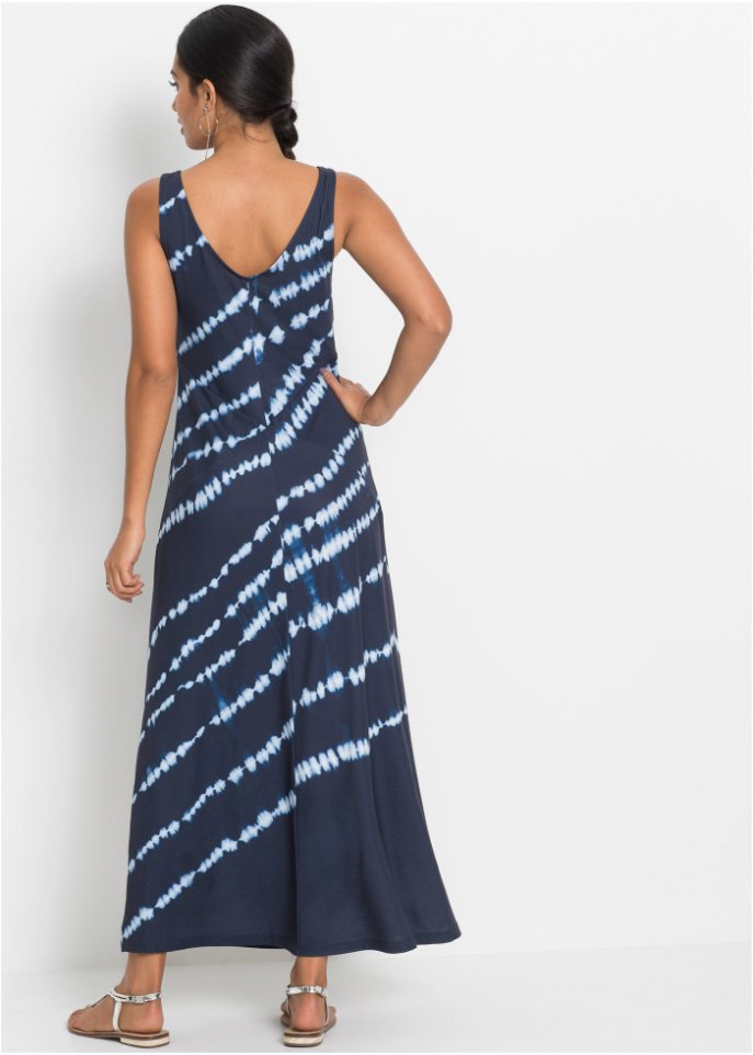 Maxikleid mit Batikeffekt