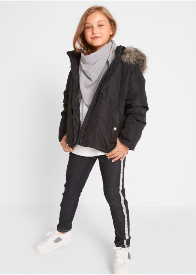 Mädchen Steppjacke mit Kapuze
