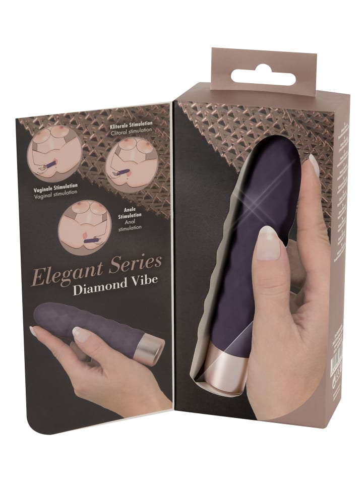 Elegant Series Vibrator Elegant Diamond Vibe in lila günstig kaufen 15 cm