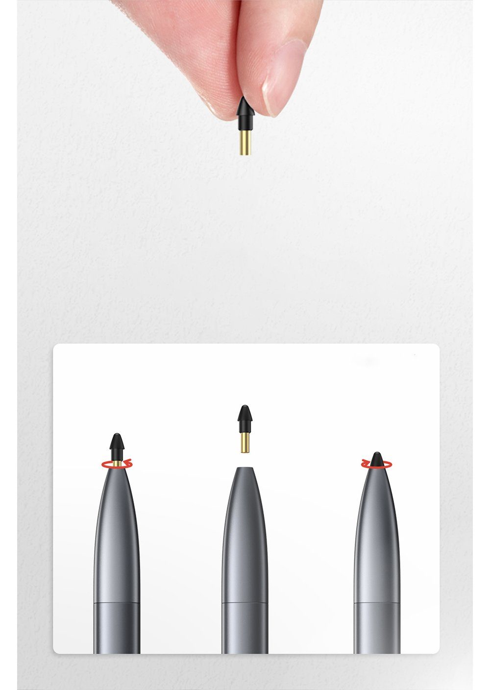 DOTMALL A0G Tip Active Touch Stylus Pen Stift Pencil für Apple iPad iPod touch
