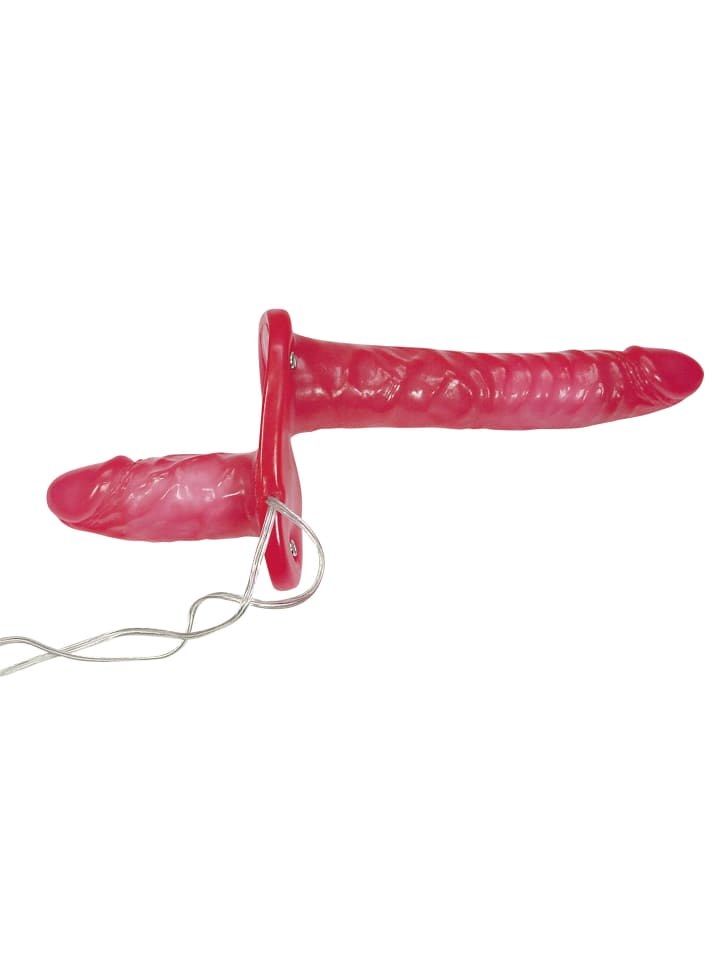 Bad Kitty Strap-On Duo in rot günstig kaufen 18 cm