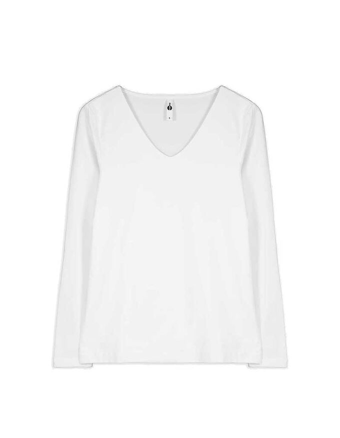 Langarmshirt - V-Ausschnitt