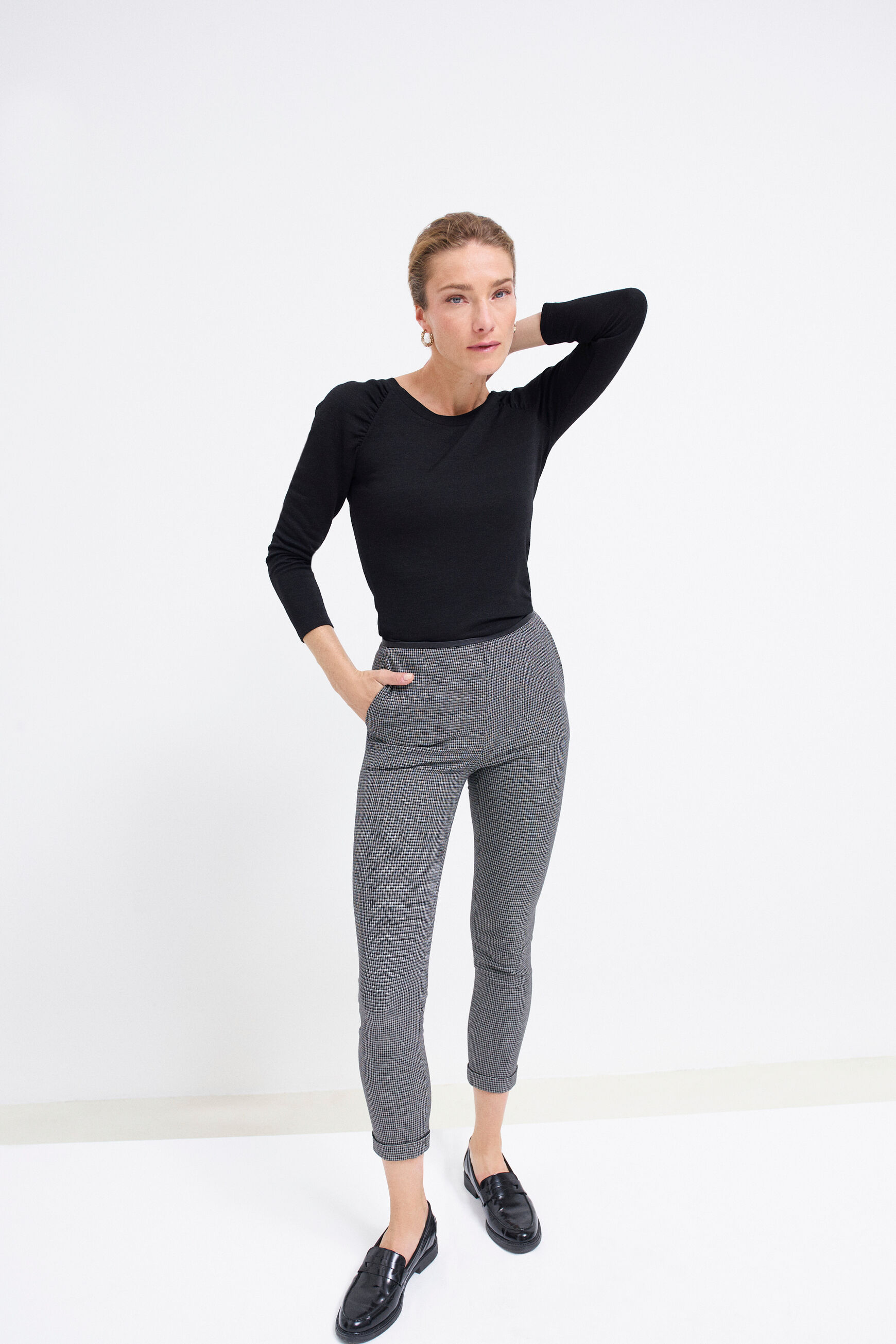 pantalon remi noir femme