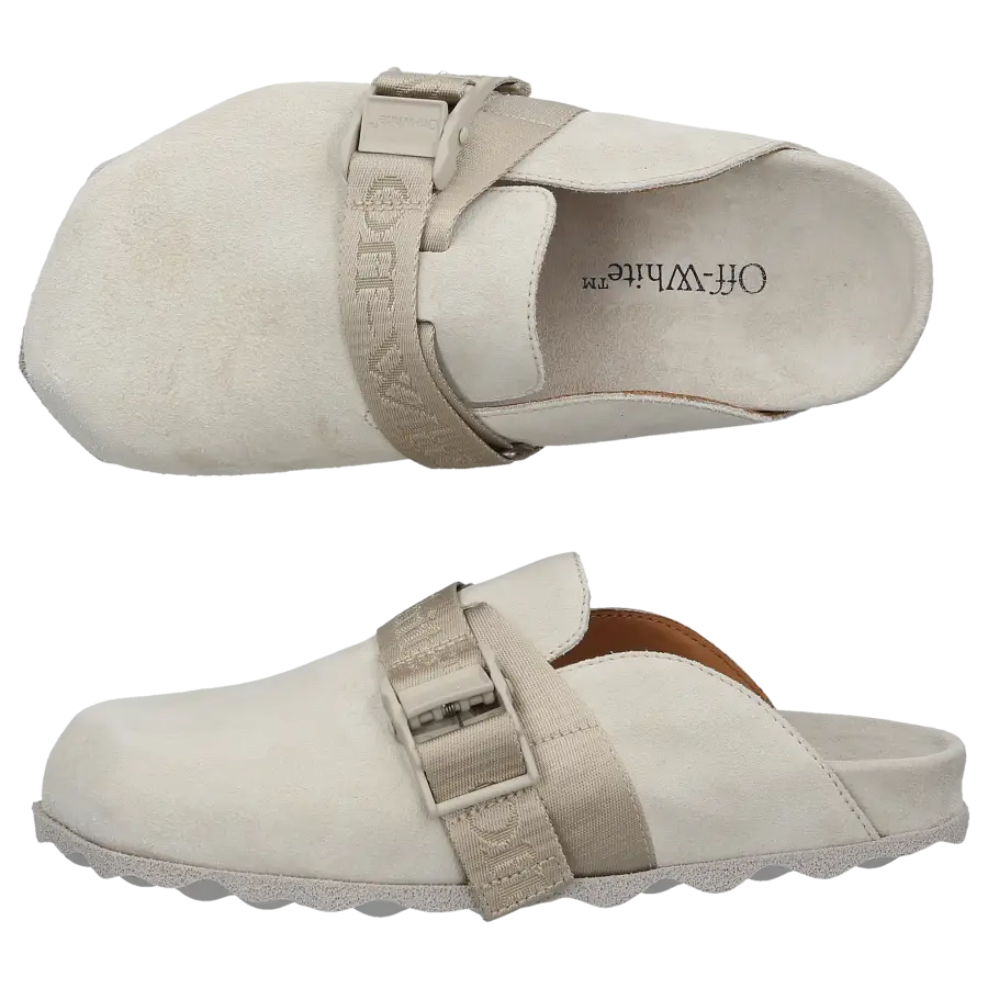 Proenza Schouler - Hausschuhe OWIJ020S Veloursleder - beige