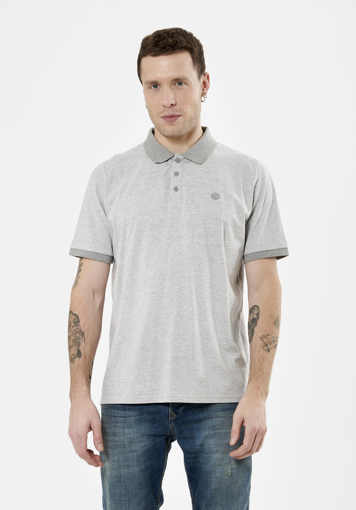 STEF   Polo gris Homme