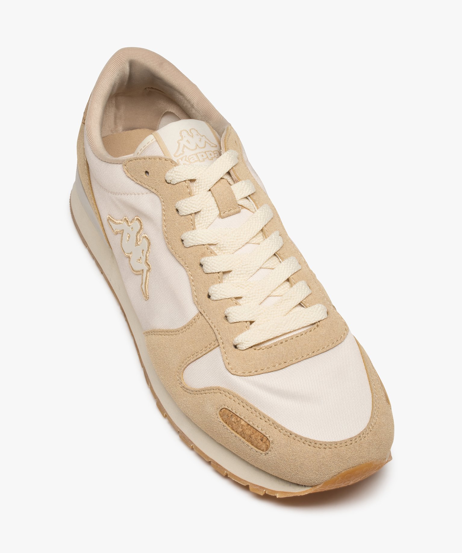 Baskets homme en toile et suédine – Kappa Berlin beige | GEMO