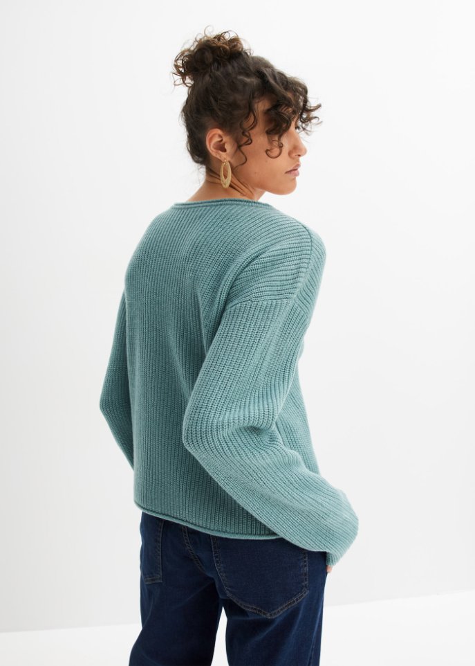 Strickpullover, verkürzt